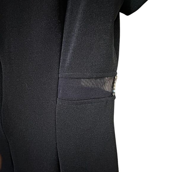 Vintage Betsy & Adam Black Maxi Formal Dress Size 13-14 - Picture 11 of 16